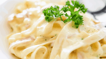 Pastas con crema de leche