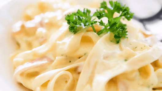 Pastas con crema de leche