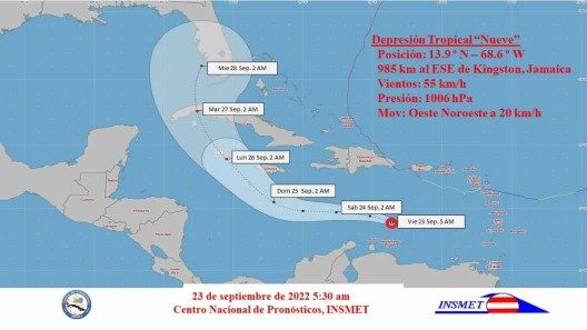 Se forma la depresión tropical Nueve: “peligro potencial para la región occidental de Cuba”