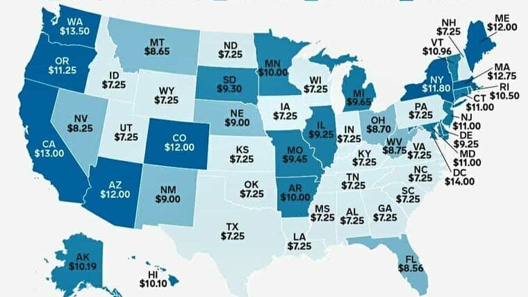 Evalúan subir salario mínimo en Estados Unidos. Este será el aumento