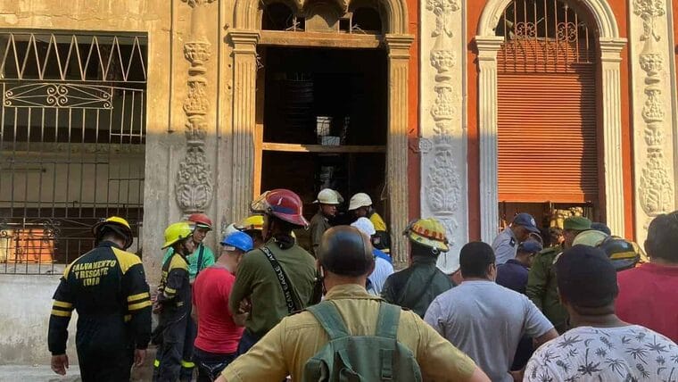 Reportan derrumbe en La Habana Vieja: se busca un menor de edad