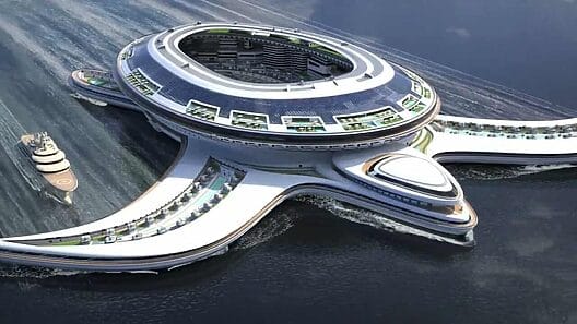 Así lucirá Pangeos, el “crucero tortuga” considerado “una ciudad flotante”
