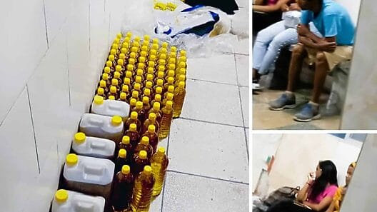 Policía cubana “sorprende” a trabajadores robando aceite en La Habana