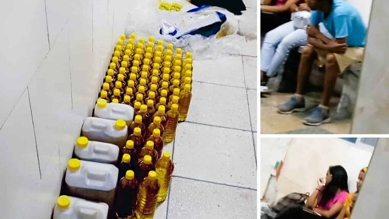 Policía cubana “sorprende” a trabajadores robando aceite en La Habana