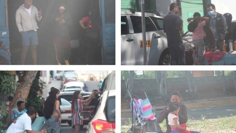 Decenas de migrantes cubanos en las calles de Honduras