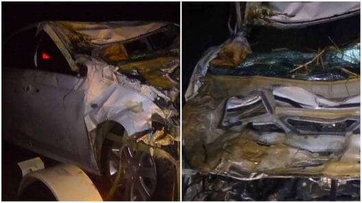 Múltiples daños materiales deja accidente en Autopista Nacional