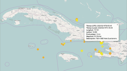 Sismo perceptible en Santiago de Cuba y Guantánamo