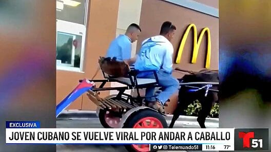 “Yo nací aquí”, aclara el joven que fue a caballo a un McDonald’s de Hialeah