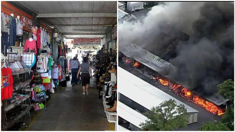 Incendio de gran magnitud arrasa con múltiples tiendas en esta zona comercial de Miami