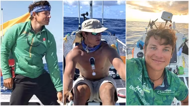 Joven lituano va remando de España a Miami