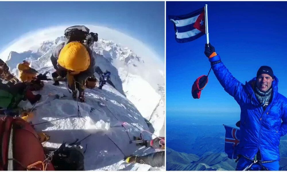 Kobe climbs Everest, the highest point on Earth