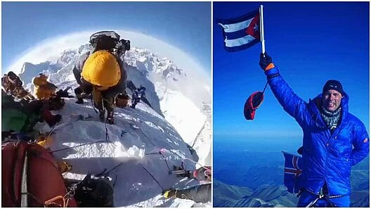 Un cubano escalando el Everest, el punto más alto de la tiera