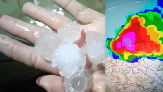 Tormenta local y caída de granizos en La Habana: “me llevó la puerta del balcón”, comentan