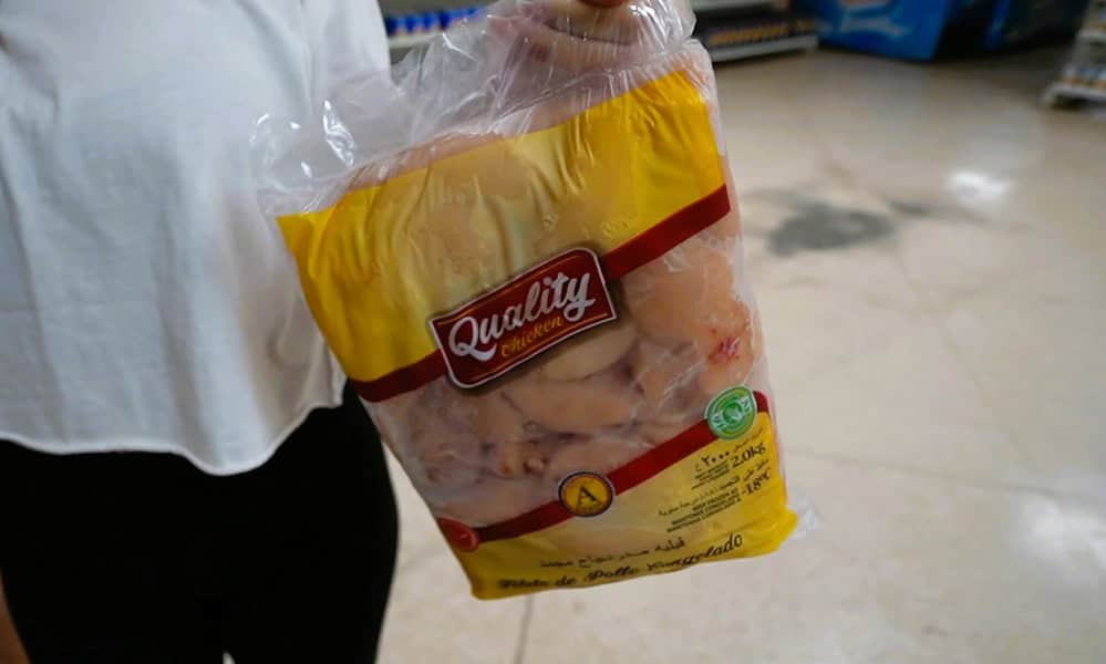 Cuba’s purchases of frozen chicken from the United States have decreased by tons