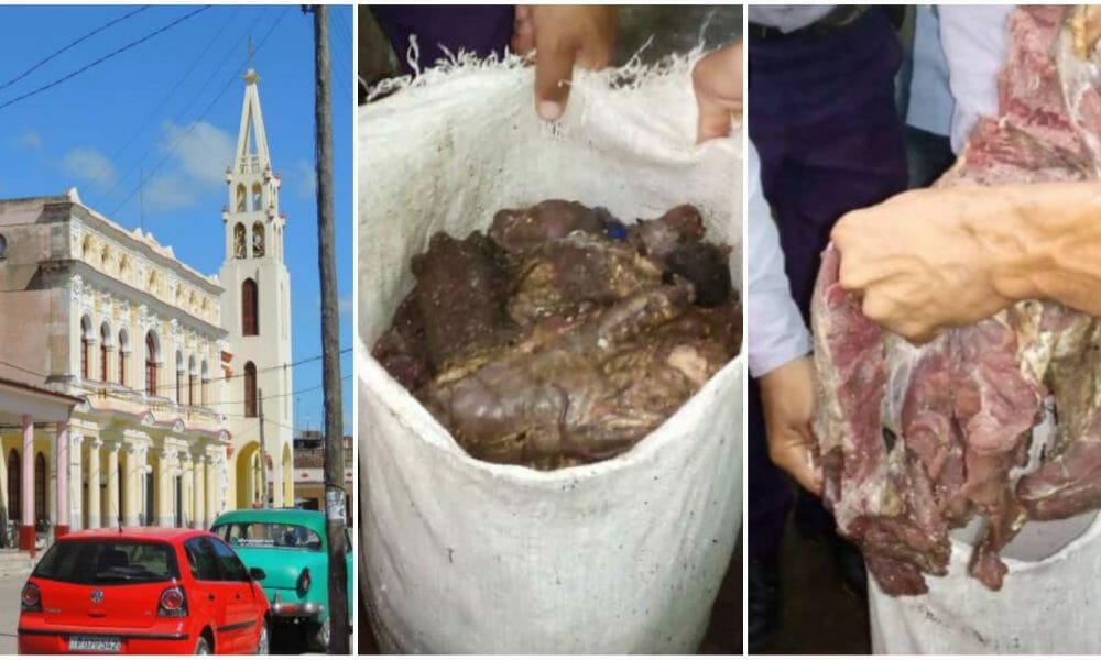They confiscated more than 100 pounds of meat from a head of cattle in a Villa Clara home
