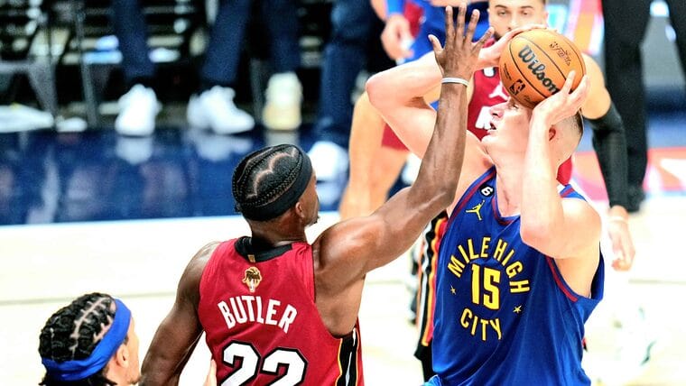 Denver somete al Miami Heat en el primer juego de las finales de la NBA