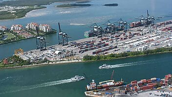 Reiniciaron operaciones en el puerto de Miami tras accidente marítimo
