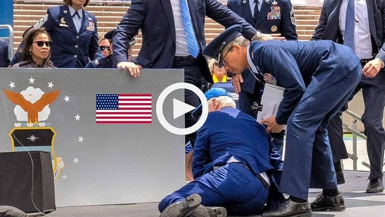Estrepitosa caída en público del presidente Joe Biden genera cuestionamientos sobre su posible reelección