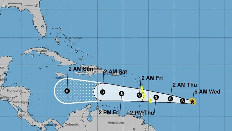 La tormenta tropical Bret se fortalece, pero no se espera que se convierta en huracán