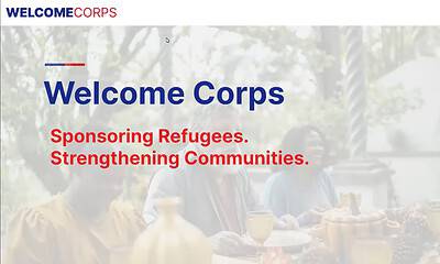 Así es el programa para patrocinar en grupo a refugiados, Welcome Corps