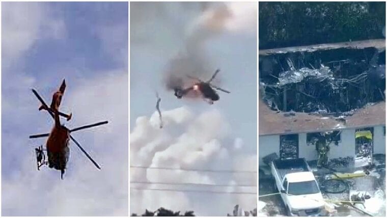 Helicóptero se estrella en Florida