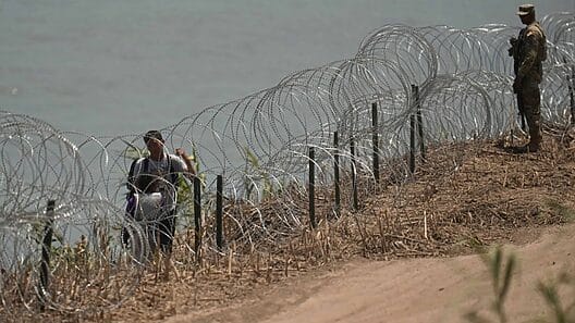 Refuerzan barrera de alambre en la frontera Juárez-El Paso