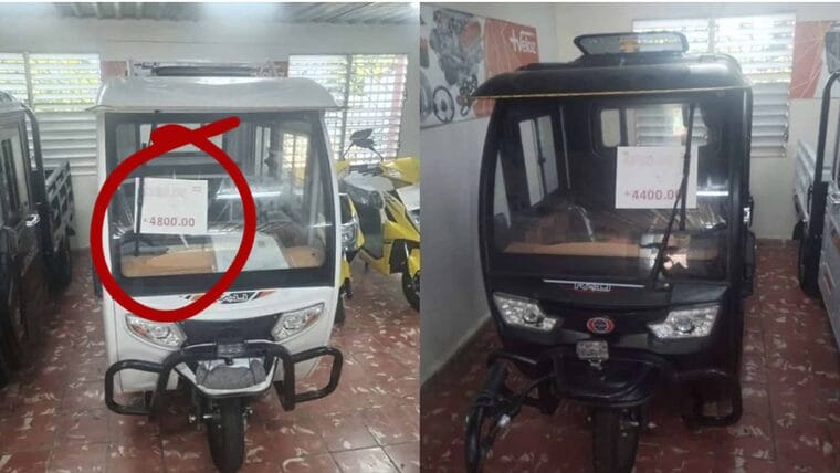 Tiendas en MLC promocionan triciclos eléctricos a 4800 MLC