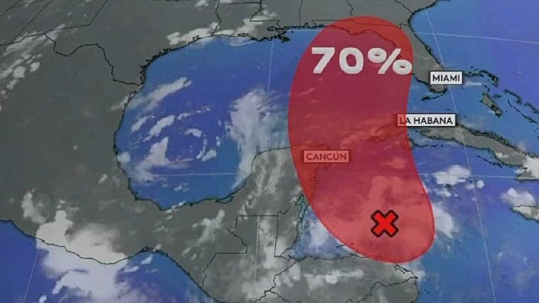 Altas probabilidades de formación de un ciclón al sur de Cuba y Estados Unidos. Meteorología pronostica intensas lluvias