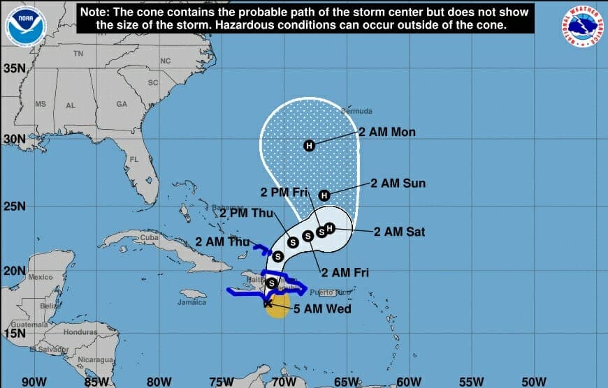 Tormenta Tropical Franklin: más de 30 provincias en alerta en República Dominicana