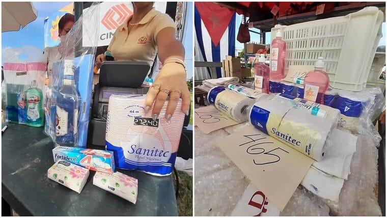 Venta en CUP de miles de módulos de alimentos y aseo procedentes de CIMEX y TRD a los matanceros