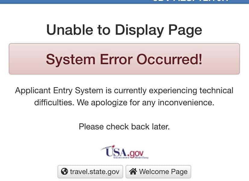 Visa Lottery 2025: Technical glitches make registration difficult