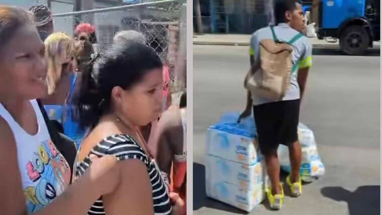 Viral en Cuba: protestas en cola para comprar pañales de bebé (+video)