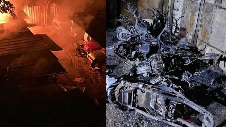 Incedio en La Habana deja una docena de motos calcinadas