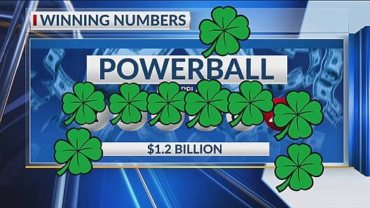 Números ganadores en la lotería del Powerball