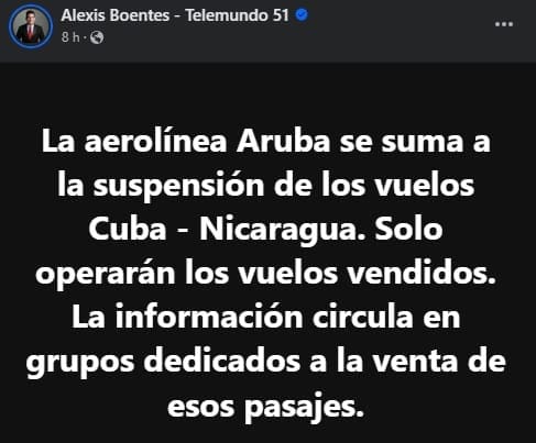 aruba vuelos cuba