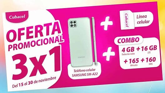 Cubacel lanza oferta que incluye un teléfono Samsung y línea móvil