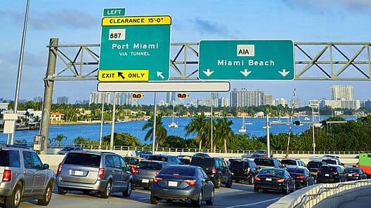 Estas son las carreteras con más tráfico en Miami. Horarios pico que debes evitar