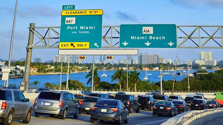 Estas son las carreteras con más tráfico en Miami. Horarios pico que debes evitar