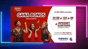 Nueva promoción Cubacel con Internet gratis, minutos y SMS