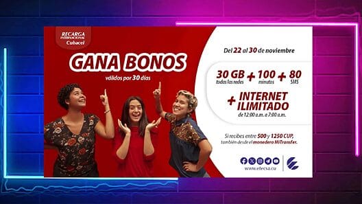 Nueva promoción Cubacel con Internet gratis, minutos y SMS