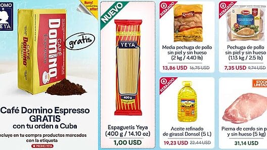 Un paquete de Café Domino Expreso gratis en tu próximo envío a Cuba