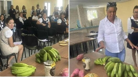 ETECSA premia a sus trabajadores con mano de plátanos, un boniato y calabaza