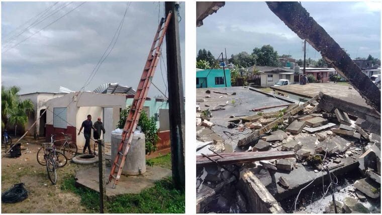 Fuerte tornado golpea Los Arabos en Matanzas