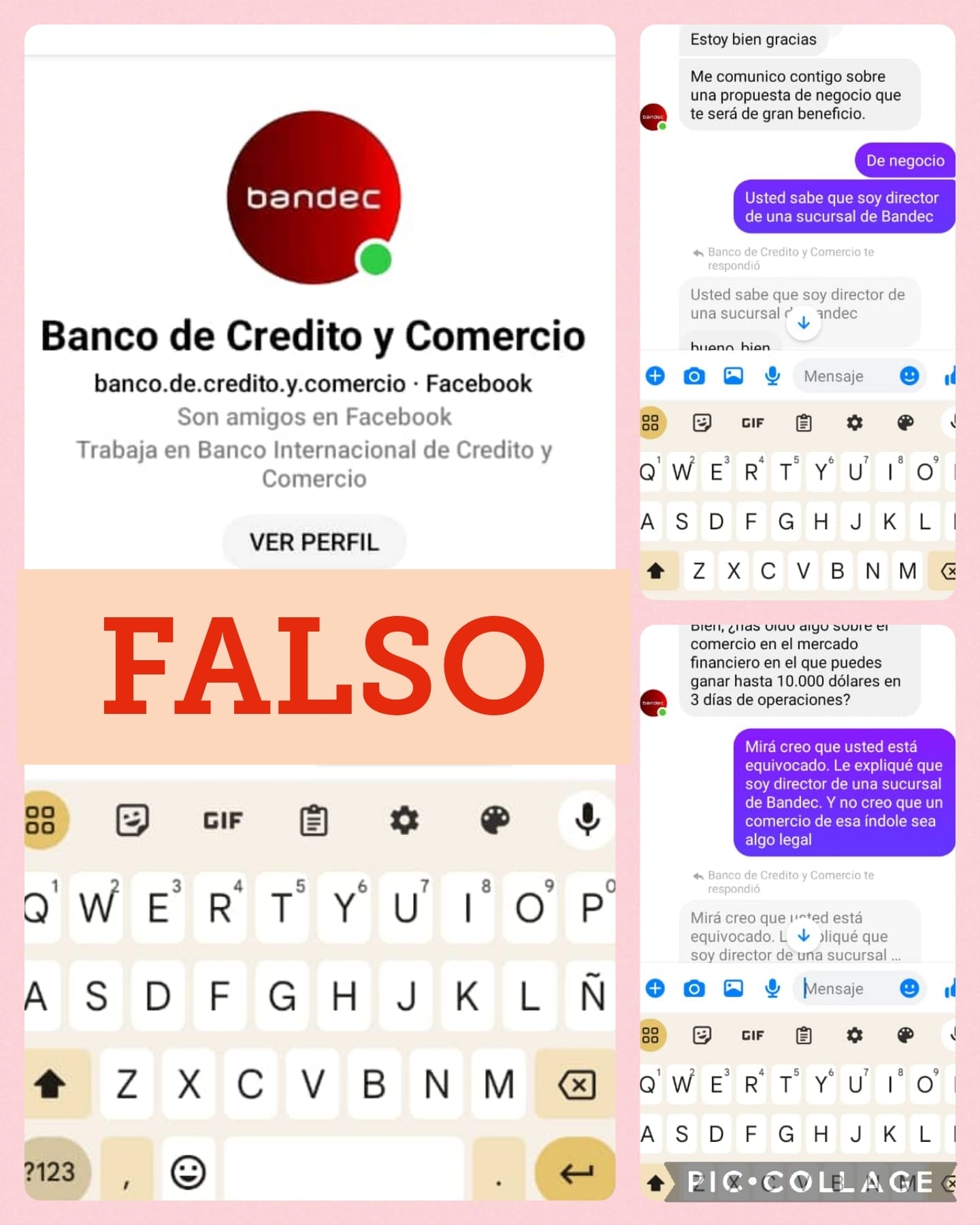 El Banco de Crédito y Comercio de Cuba (Bandec) ha informado sobre la presencia de un perfil falso en las redes sociales asociado a su nombre. 
