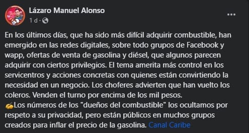 gasolina cuba