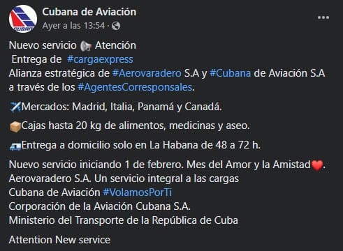 paquetes cubana aviacion