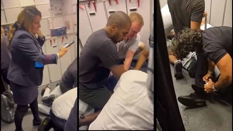 Tripulación de American Airlines y pasajeros obligados a atar a un viajero que gritaba «Me están matando»