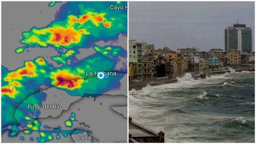 Emiten Alerta por Tormentas Severas en La Habana y el occidente de Cuba
