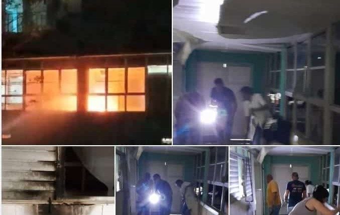 Incendio en hospital de Sancti Spíritus: policía cubana investiga los hechos