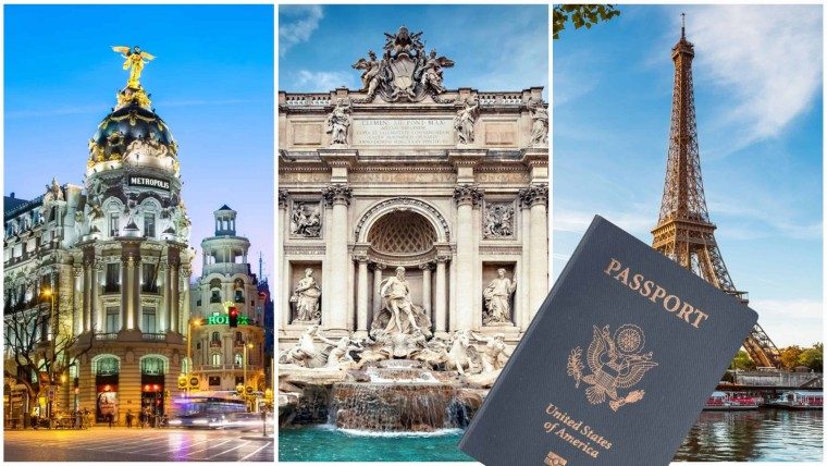 Requisitos para viajar a Europa con pasaporte americano